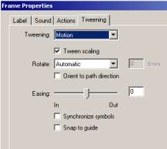Na karcie Tweening naley wybra Motion
